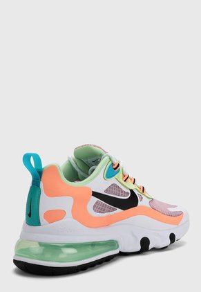 Tenis Lifestyle Blanco-Lila-Verde-Coral Nike Air Max 270 React SE