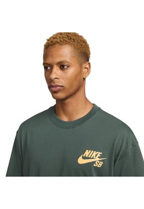 Camiseta Nike Sb T Shirt-Verde/Dorado