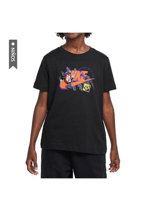 Camiseta Nike K Nsw Tee Boxy 1 Futura Niño-Negro