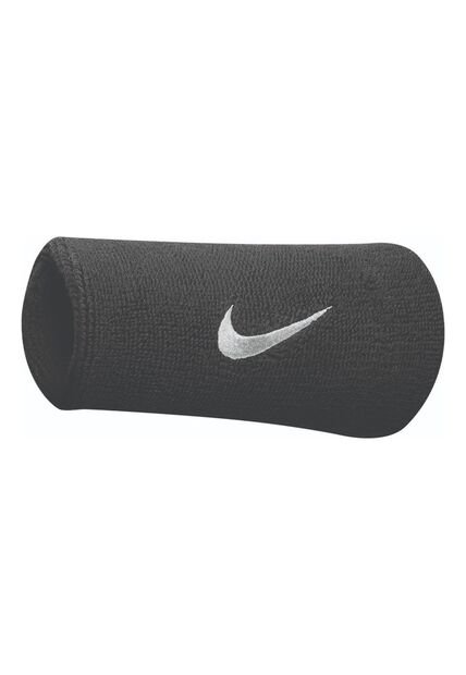 Muñequera Deportiva Hombre Nike Swoosh Double Wide (Par) - Negro