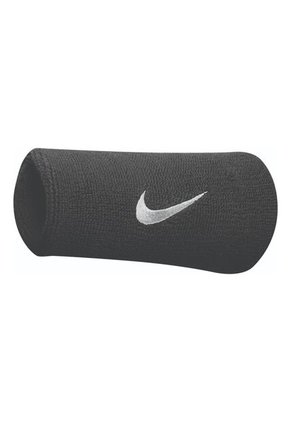 Muñequera Deportiva Hombre Nike Swoosh Double Wide (Par) - Negro