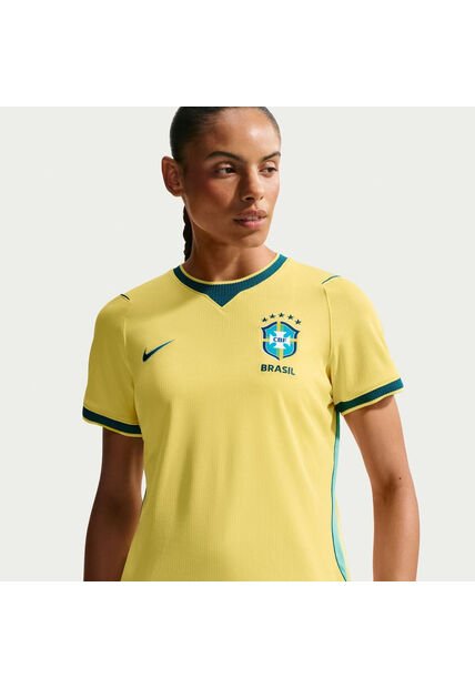 Camiseta Mujer Nike Brasil Local 2026 Amarillo