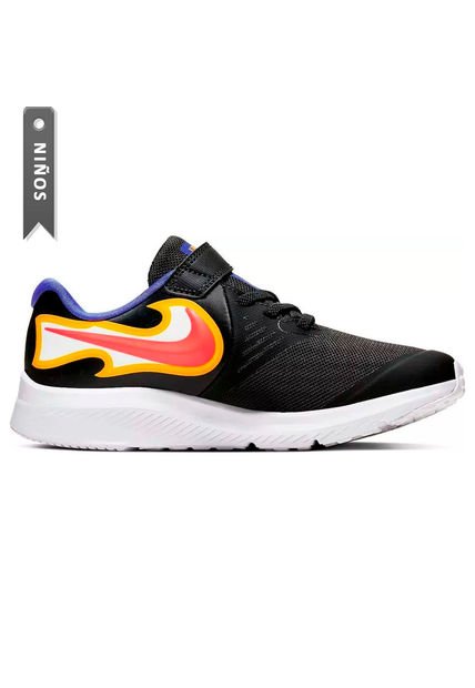 Tenis Nike Star Runner 2 Fire Para Niños-Negro