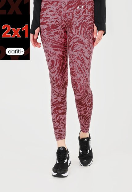 Leggings Rosa-Vino Tinto Nike One Icon Clash