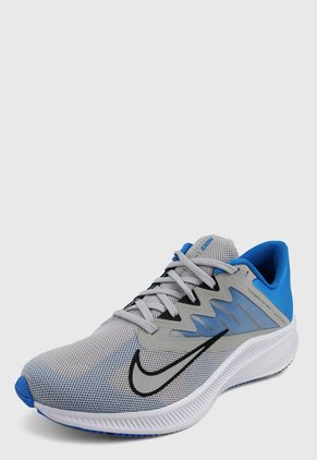 Tenis Running Gris-Azul-Blanco Nike Quest 3