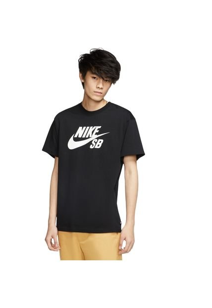 Camiseta Nike Sb Tee Logo Hbr-Negro