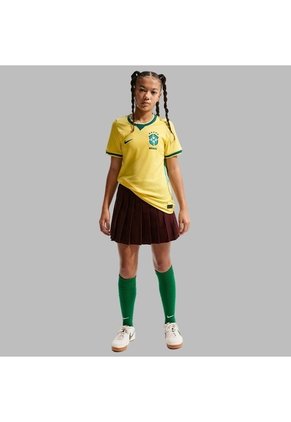 Camiseta Nike Brasil Local 2026 Fan - Amarillo - Kids