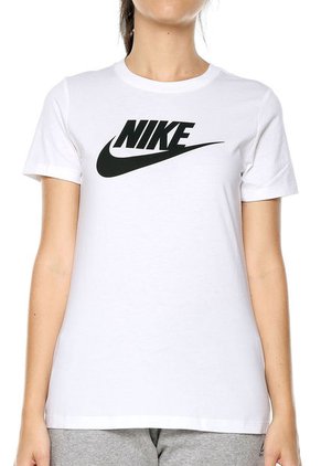 Camiseta Blanco-Negro Nike W Nsw Tee Essntl Icon Futura