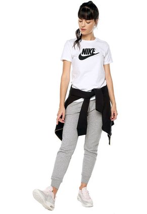 Camiseta Blanco-Negro Nike W Nsw Tee Essntl Icon Futura