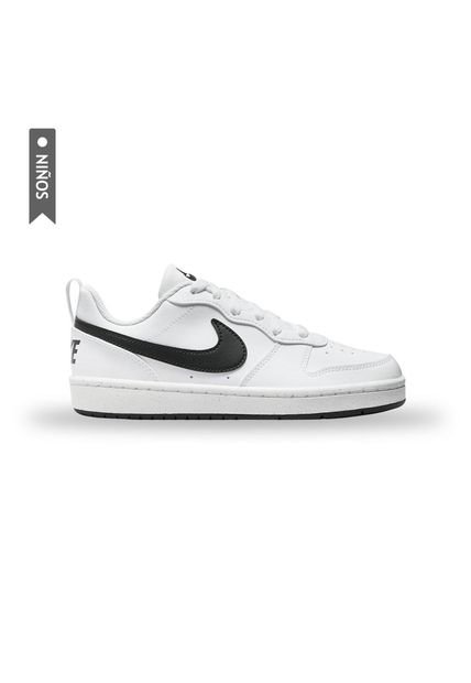 Tenis Nike Court Borough Niños-Blanco