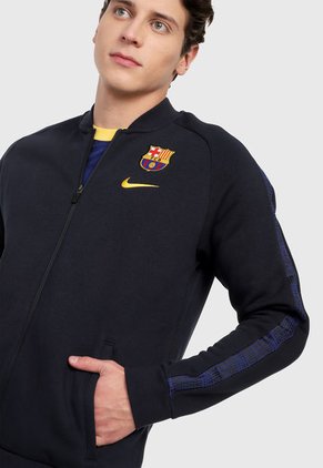 Chaqueta Azul Navy-Amarillo-Rojo Nike Fleece FC Barcelona