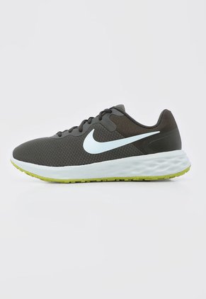 Tenis Running Verde-Azul Grisaceo Nike Revolution 6