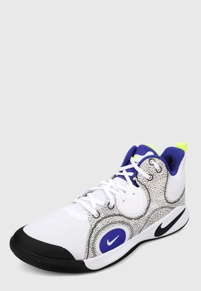 Tenis Basketball Blanco-Gris-Azul Nike Fly.by 2 media EU 41
