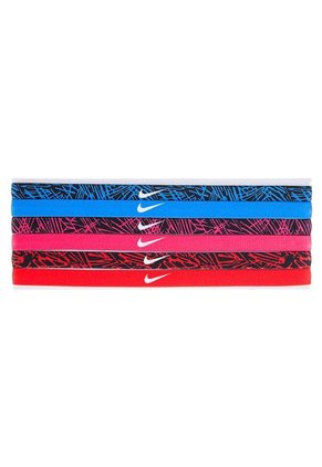 Set Balacas x 6 Negro-Azul-Fucsia-Rojo Nike PRINTED HDBND ASSRTED 6PK