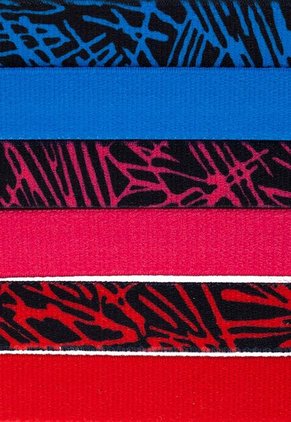 Set Balacas x 6 Negro-Azul-Fucsia-Rojo Nike PRINTED HDBND ASSRTED 6PK