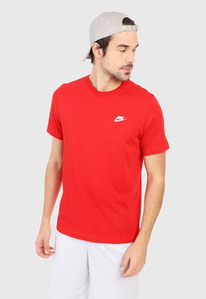 Camiseta Rojo-Blanco Nike Club Tee