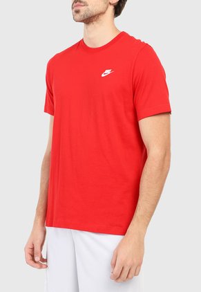 Camiseta Rojo-Blanco Nike Club Tee