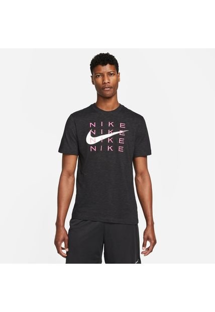 Camiseta Hombre Nike Dry-Fit Tee Slub High Brand Read Negro