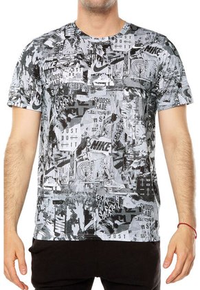 Camiseta Gris-Negro-Blanco Nike Dry Leg Tee Rip N Tear