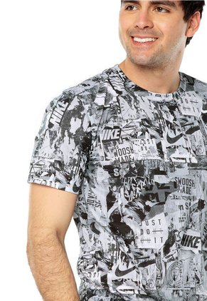 Camiseta Gris-Negro-Blanco Nike Dry Leg Tee Rip N Tear