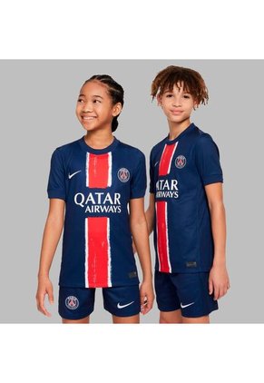 Camiseta Nike Kids PSG Y  Dri-Fit Jsy Ss Stad Hm - Azul