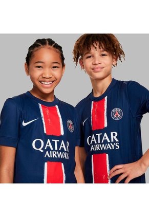 Camiseta Nike Kids PSG Y  Dri-Fit Jsy Ss Stad Hm - Azul