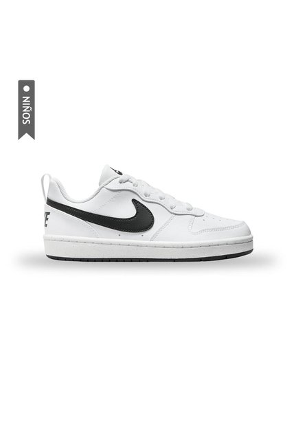 Tenis Nike Court Borough Niños-Blanco