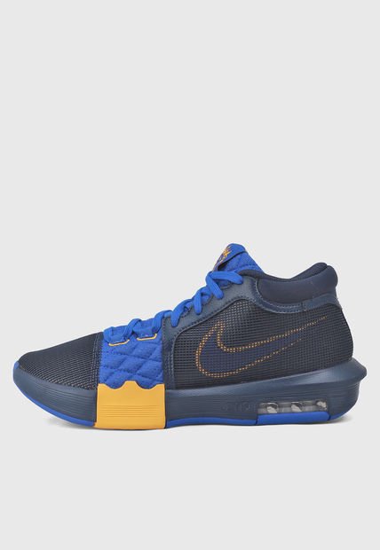 Tenis Basketball Negro-Azul-Amarillo NIKE LeBron Witness 8