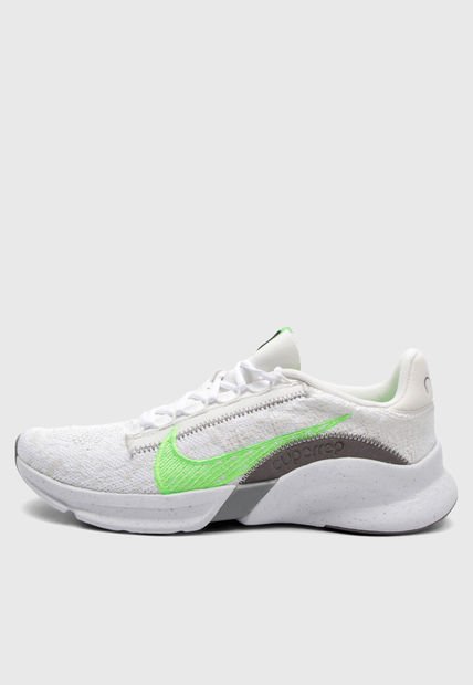 Tenis Training Marfil-Verde-Gris Nike SuperRep Go 3 Next Nature Flyknit