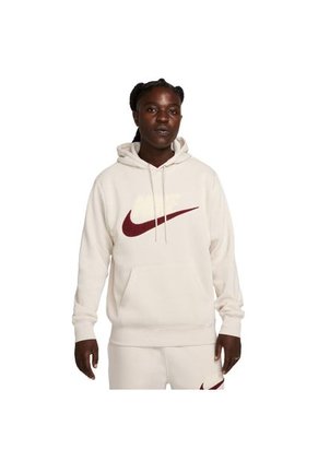 Hoodie Nike Club Brushed Back Chenille Futura-Blanco