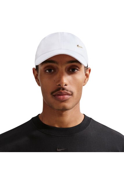Gorra Nike Dri Fit Club Metal Swoosh Hombre-Blanco