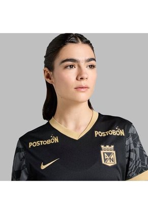 Camiseta Nike Mujer Atlético Nacional 2da 2025-Negro-Dorado
