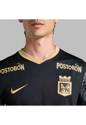 Camiseta Nike Hombre Atlético Nacional 2da 2025-Negro-Dorado