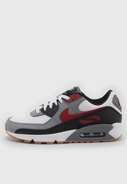 Tenis Lifestyle Gris-Blanco-Negro-Rojo Nike Air Max 90