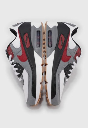 Tenis Lifestyle Gris-Blanco-Negro-Rojo Nike Air Max 90