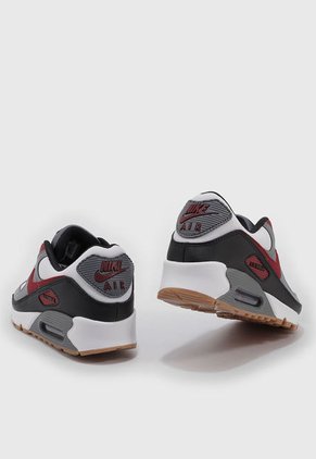 Tenis Lifestyle Gris-Blanco-Negro-Rojo Nike Air Max 90