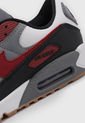 Tenis Lifestyle Gris-Blanco-Negro-Rojo Nike Air Max 90 de Nike