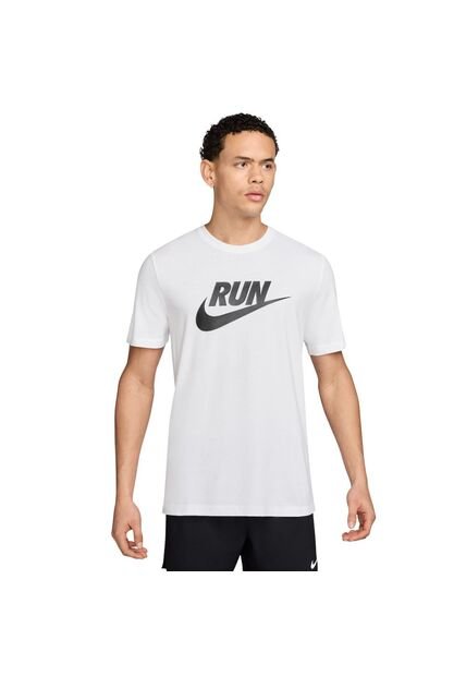 Camiseta Nike Df Tee Run Swoosh Hombre-Blanco