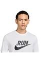 Camiseta Nike Df Tee Run Swoosh Hombre-Blanco de Nike
