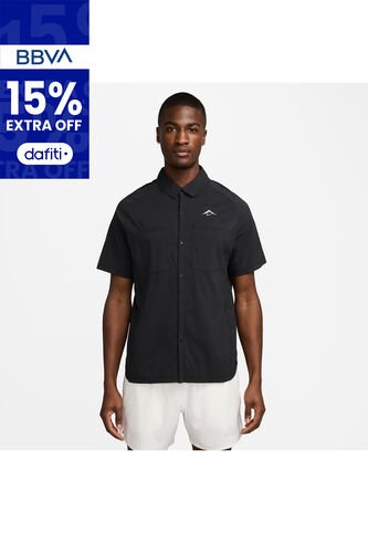 Camisa Hombre Running Nike Trail Negro Nike