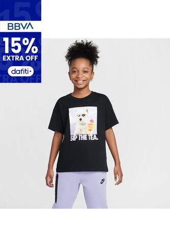 Camiseta Unisex Niño Lifestyle Nike Sportswear Negro Nike