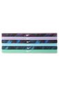 Set Bandas X6 Morado-Verde-Negro Nike Printed Assrtd 6pk de Nike