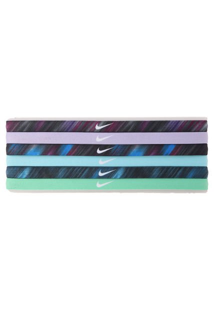 Set Bandas X6 Morado-Verde-Negro Nike Printed Assrtd 6pk