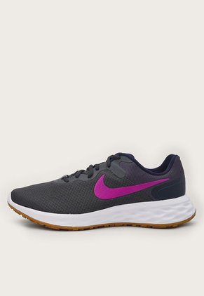 Tenis Running Negro-Violeta-Miel Nike Revolution 6 NN