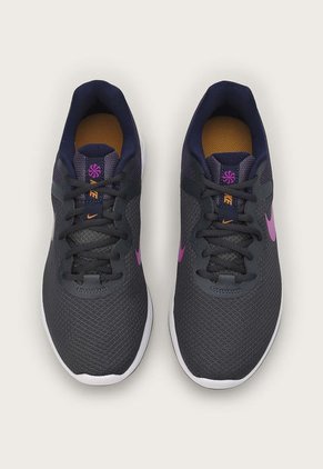 Tenis Running Negro-Violeta-Miel Nike Revolution 6 NN