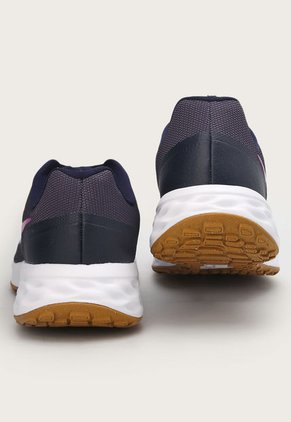 Tenis Running Negro-Violeta-Miel Nike Revolution 6 NN