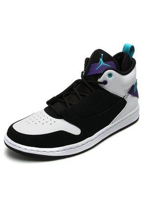 Tenis Basketball Negro-Blanco-Morado Nike Jordan Fadeaway