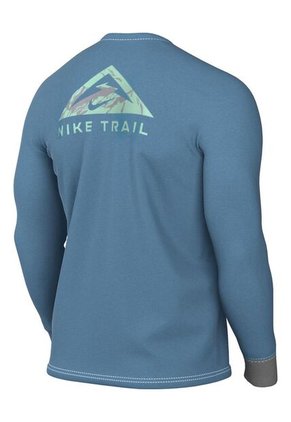 Camiseta Manga Larga Hombre Nike Drifit Tee Trail - Azul Cielo