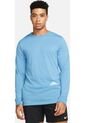 Camiseta Manga Larga Hombre Nike Drifit Tee Trail - Azul Cielo de Nike
