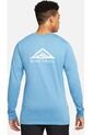 Camiseta Manga Larga Hombre Nike Drifit Tee Trail - Azul Cielo de Nike